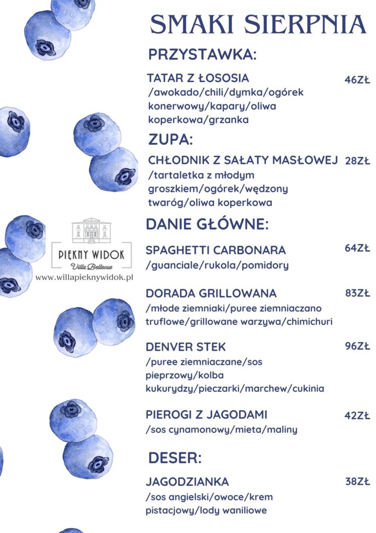 restauracja elbląg menu sierpień 2025