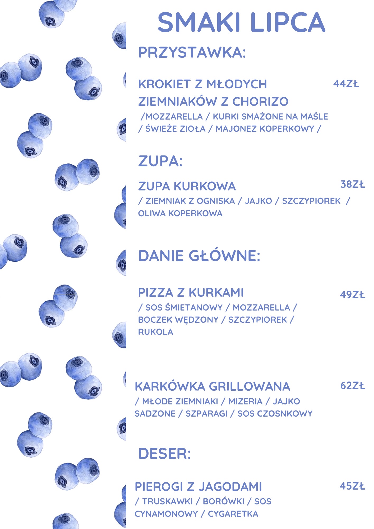 Menu Lipiec 2026 restauracja elbląg menu sierpień 2025